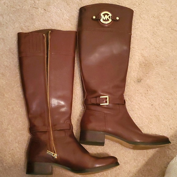 Michael Kors Leather dark brown knee high boots (8) - Picture 1 of 3